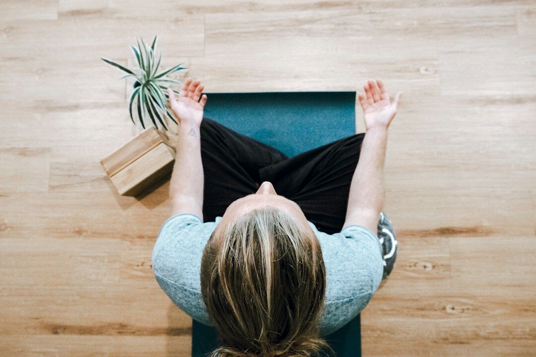 person practicing mindfulness