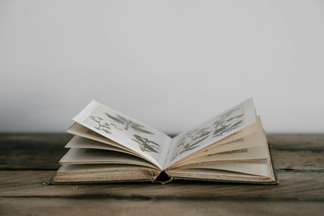 open book on table